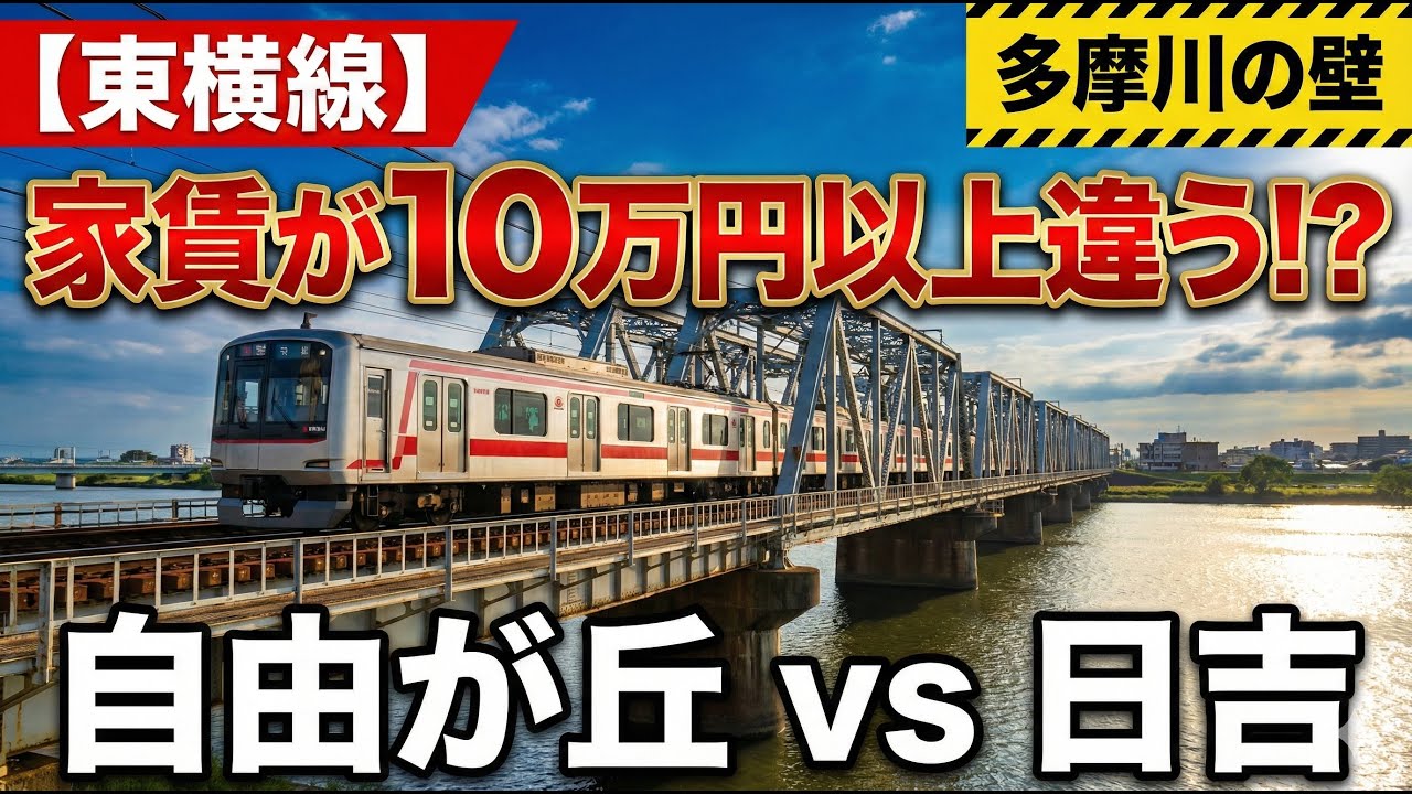 【東横線】多摩川を渡るだけで家賃が10万円安くなる！？自由が丘は「見栄」の極み？始発で座れる「日吉」がコスパ最強の理由