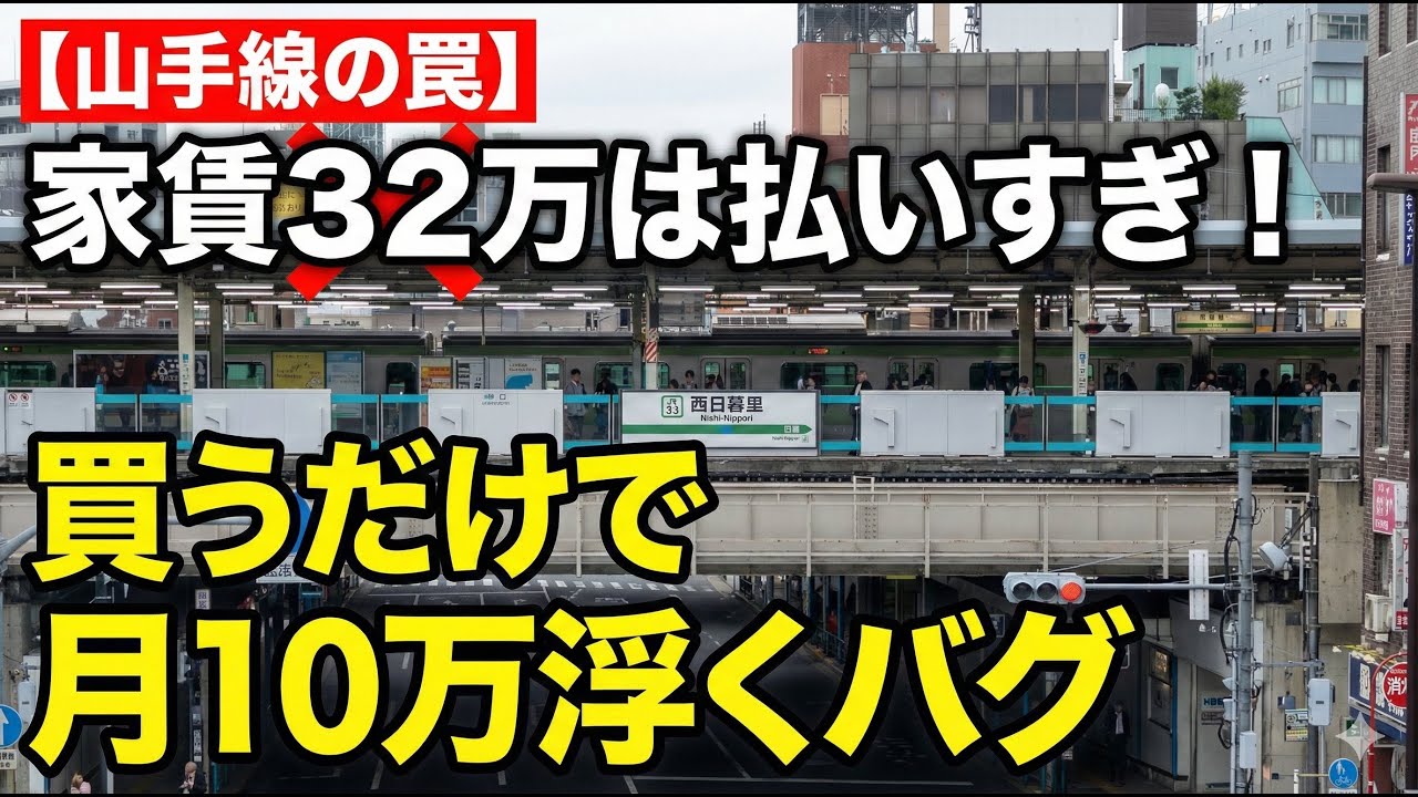 【山手線の罠】西日暮里で家賃32万は払いすぎ。買うだけで毎月10万浮く「バグ」が発生中です。