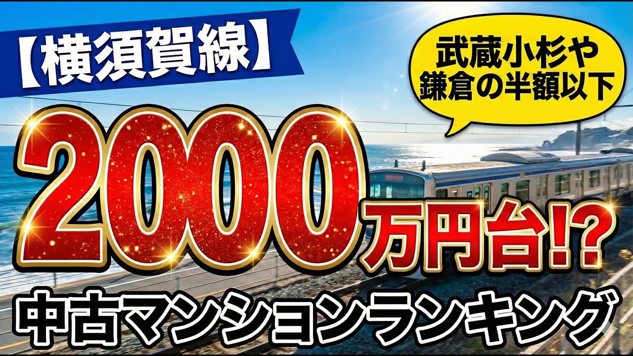 【横須賀線】中古マンション安い駅ランキング！武蔵小杉や鎌倉の半額以下！？まさかの2000万円台で買える「奇跡の穴場」