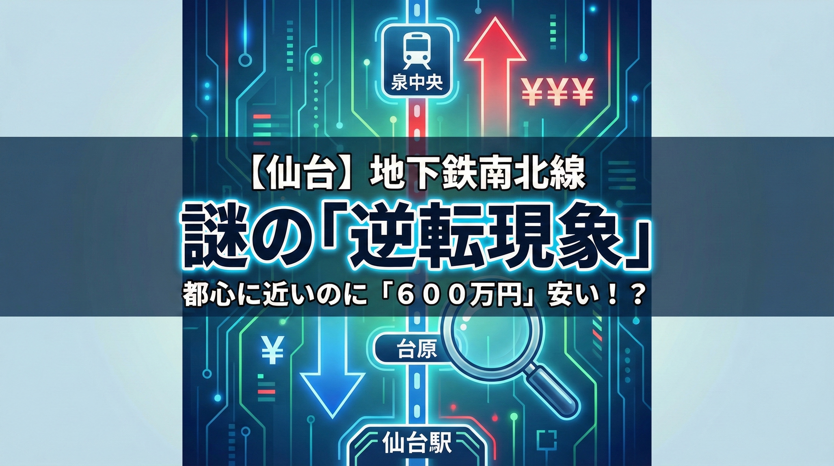 【仙台】泉中央より都心に近いのに…なぜか「600万円」安い！地下鉄南北線の「逆転現象」徹底調査